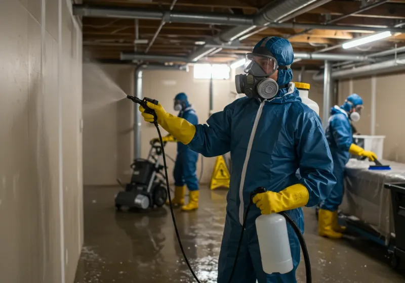 Basement Sanitization and Antimicrobial Treatment process in Neosho, MO