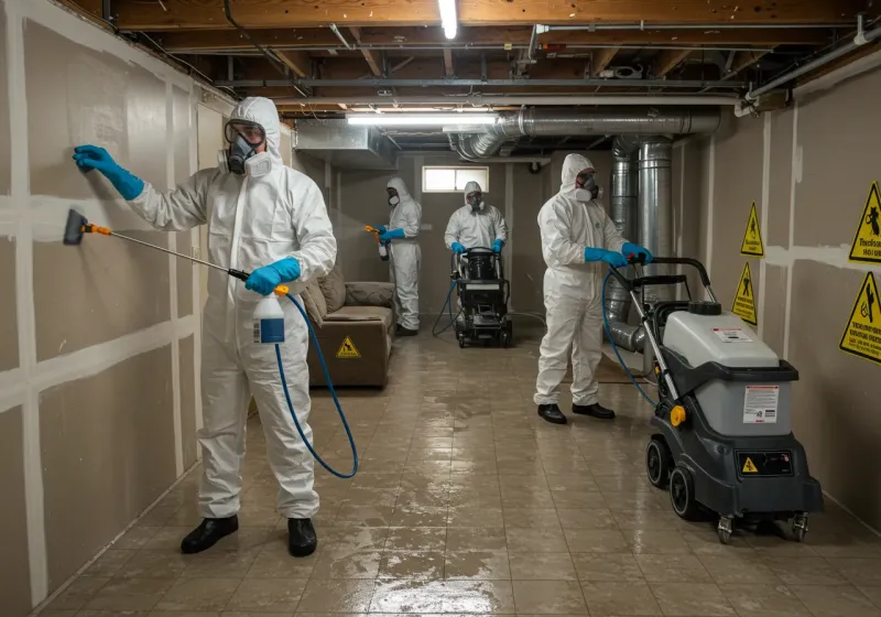 Basement Moisture Removal and Structural Drying process in Neosho, MO